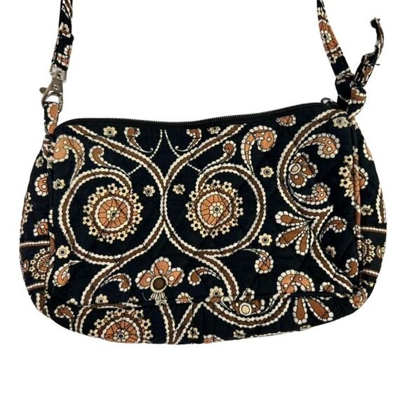 Vera Bradley Shoulder Bag Womens Small Brown Quilted Coffee Latte - Picture 2 of 8